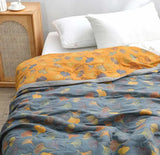 Ginkgo Leaf Reversible Quilt + 2 FREE Pillowcases