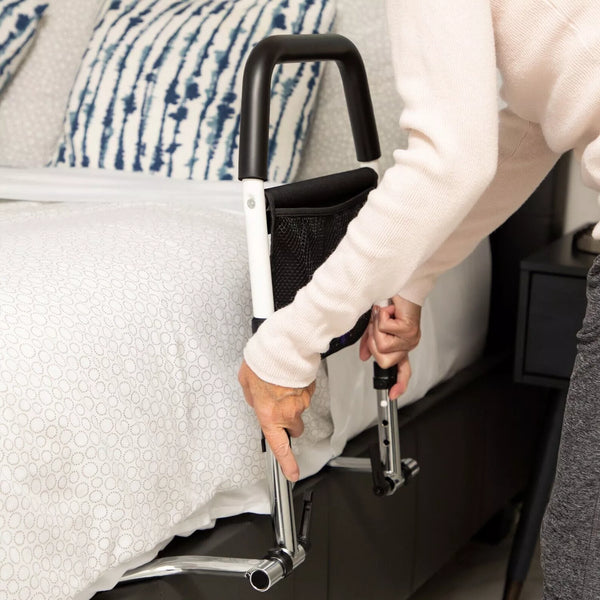 Bedside Assist Rail - Adjustable Height & Non-Slip Handle